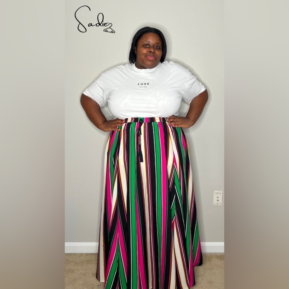 Striped Maxi Skirt